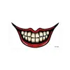 Payaso Labios Rojos Boca Grande Riendo Pegatina Tatuaje Halloween Broma Personalidad Maquillaje Decoración Fiesta Pegatina Tatuaje