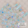 Estilo Ins coração de menina rosa fada flor de lírio adesivos para arte de unhas cor sólida borboleta retrô doce puro desejo adesivos decorativos