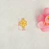 Yingyi Joyería DIY Chapado en Oro Flor Pequeña de Doble Cara Colgante Conector de Doble Colgante Accesorios Estilo Antiguo Material para Tocados Hanfu