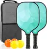 Raqueta de pickleball de fibra de vidrio, elegante conjunto deportivo de ocio al aire libre, raqueta de pickleball con elasticidad y estabilidad