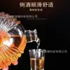 Decantador de Vino de Vidrio con Tapa, Botella de Vino Pequeña para el Hogar, Botella de Whiskey, Botella Vacía, Botella Decorativa para Almacenamiento de Vino para Uso Doméstico