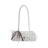 Bolso de Axila con Textura Estilo Coreano para Mujer 2025 Nuevo Bolso de Mano de Moda Estilo Girly Bolso de Mano con Lazo para Hombro