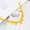 Nova Joia Banhada a Ouro Estilo Nacional Chinês, Amuleto da Sorte Gordo Pequeno, Deus da Riqueza Amarelo, Pulseira Dupla Felicidade, Pulseira com Pingente de Barra de Ouro Feminina