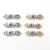 2024 gota aceite accesorios hechos a mano DIY collar pulsera accesorios de joyería punto diamante aleación letra accesorios material comercio exterior