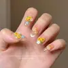 Decoraciones Frescas y Sencillas para Uñas con Resina de Girasol y Pedrería, Accesorios de Decoración de Uñas Portátiles 3D de Margaritas Pequeñas y Girasoles