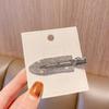 Ciervo Blanco Mismo Estilo Metal Flash Diamante Pasador de Pelo Sin Costuras Pala Pequeña Clip Plano Flequillo Niña Simple Adorno para la Cabeza Pasador Clip Lateral