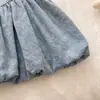 Novo vestido de verão estilo coreano para meninas, vestido regata fashion sem mangas, saia botão, saia bufante moderna estilo coreano, saia jeans