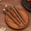Estilo chinês cúpula caractere fu asas de frango pauzinhos de madeira utensílios de mesa domésticos criativos 21cm pauzinhos de madeira maciça estilo moda nacional sem tinta sem cera
