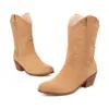 Botas Bordadas Gruesas Nuevas Botas de Tacón Alto Botas de Caballero 43 Europa y América 40 Botas Medias Comercio Exterior 2023 Botas Cortas Blancas Botas de Moda