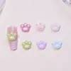 Venta Caliente Transfronteriza Pata de Gato Color Sólido Decoraciones para Uñas Resina DIY Accesorios Pequeños Pendientes Clavos Tres Dimensionales Lindos Accesorios de Ensamblaje para Uñas
