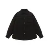 Jaqueta Acolchoada de Penas Leve de Inverno Sanhomme Estilo Retro Japonês Anos 90 Unissex Solta Camisa Acolchoada de Penas 25109