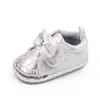 Zapatos de princesa de color sólido lindos de cuero PU con suela suave para bebé, cómodos, zapatos para bebé y niño pequeño, al por mayor BHX3062