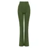 Calça de yoga feminina flare de cintura alta, levanta bumbum, adequada para uso ao ar livre, Pilates, fitness, sem linhas estranhas, calça flare esportiva