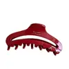 Pinza de Garra de Moda Hueca de Acetato Estilo Francés Pinza de Tiburón Color de Otoño e Invierno Pinza para el Pelo en la Parte Posterior de la Cabeza Accesorio para el Cabello Grueso