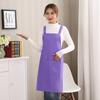 Delantal de lona con logotipo impreso para hombre y mujer, ropa de trabajo personalizada para restaurante, tienda de té con leche, barista de uñas, venta al por mayor de fábrica