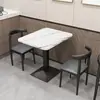 Conjunto de mesa e cadeira para lanchonete, churrascaria, café da manhã, fast food, loja de milk tea e sobremesas, mesa de restaurante, tipo econômico comercial