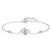 Amor a Primera Vista Pulsera de Flor de Rosa Plata de Ley S925 Estilo Coreano Simple y Personalizada Estilo Ins para Mejores Amigas Joyería de Mano Regalo de Cumpleaños