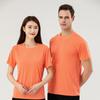 Quick-Drying Esportes Lazer Gelo Crewneck Short-Sleeved T-Shirt Maratona Grupo Roupas Publicidade Cultura Camisa Logotipo Personalizado