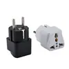 Adaptador de tomada conversor padrão alemão de cobre puro adaptador europeu soquete de viagem multiuso plugue da França Coreia Rússia à vista