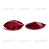 Piedra Suelta de Corindón Rojo Forma Marquesa #8, Forma de Oliva Tamaño 8, Cara de Anillo de Gema Sintética de Corindón Rojo Rubí, Al por Mayor en Stock.