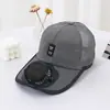 Gorra de Sombrero con Ventilador de Carga USB Solar para Hombres y Mujeres, Visera Transpirable de Protección Solar para Verano, Sombrero de Pesca al Aire Libre para Protección Solar