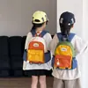 Mochila infantil color block, bolsa escolar fofa para jardim de infância, mochila estudantil leve casual color block dopamina para meninos e meninas