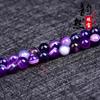 Joyería de Cuentas de Ágata Rayada Púrpura Natural Yunran con Cuentas Pulsera DIY Cuentas de Buda Accesorios Semiterminados Hechos a Mano