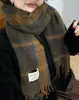 Bufanda de Invierno para Mujer Otoño e Invierno Estilo Coreano Estilo Británico Bufanda Transfronteriza de Gama Alta Versátil Cálida Bufanda al por Mayor