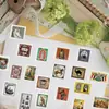 50 Piezas de Pegatinas de Sellos Estilo Árabe Retro, Serie de Sellos Nostálgicos, Decoración de Material DIY para Diarios