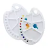 Paleta de plástico com pezinhos flor de ameixa três linhas paleta multimodelo paleta acrílica para aquarela infantil atacado