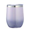 Venta Caliente de Amazon Taza de Huevo de 12oz Doble Capa Acero Inoxidable 304 Termo de Vacío Taza de Huevo en Forma de U de Plástico con Pintura en Spray