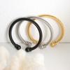 Anillo Simple Grueso Estilo Coreano Hilo Rayado Pulsera Ligera Elástica Ajustable Joyería de Trabajo para el Cabello para Mujer
