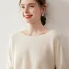 Baicai Rong Nuevo Estilo Perezoso Sin Costuras Cachemir Suéter de Punto Holgado para Mujer Top de un Hombro Versátil