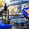 KineShineX Spray Restaurador de Faros de Coche 100ML Agente Limpiador y Restaurador Antiamarilleo y Antiempañamiento para Pantallas de Faros