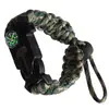 Explora brazalete multifunción de pedernal tamaño ajustable cuerda de paracaídas de siete hilos para supervivencia al aire libre brazalete tejido