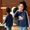Camiseta de Manga Larga 100% Algodón para Niña Primavera y Otoño Niños Medianos a Grandes Casual Versátil Cuello Redondo Superior Bebé Dulce Linda Capa Base