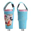 Funda para Taza de Hielo Hecha de Tela de Buceo, Funda Elástica para Taza de Agua, Funda Protectora para Portavasos de Coche, Diseño de Dibujos Animados, Ampliada y Engrosada, Portátil y de Mano