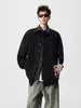 Camisa casual de moda vintage lavada y desgastada para hombres y mujeres, diseño de otoño e invierno, chaqueta camisa recta de manga larga de alta gama