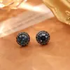 Collar de Cristal Negro Zircón Retro Tendencia en Tiktok para Mujeres Diseño de Nicho Simple Moda Exquisito Versátil Cadena para Suéter