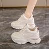 Tenis para Mujer que Aumentan la Altura 2025 Primavera Nuevo Transpirable Zapatos de Papá Malla de Suela Gruesa Deportivos Casuales Petit para Mujer