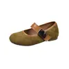 Zapatos retro Mary Jane estilo francés para mujer, nueva colección de otoño, cómodos para usar al aire libre, zapatos planos de corte bajo