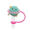 Nuevo Tema Espacial Tapa de Silicona para Popote Cubierta para Popote Cubierta Protectora Taza de Agua DIY Decorativa a Prueba de Polvo Tapón para Popote Venta al por Mayor