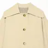 Z Estilo Europeo y Americano Transfronterizo 2026 Nueva Moda Elegante Para Mujer Venta al por Mayor Estilo Británico Solapa Gabardina 3705410
