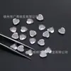 Fabricante Personalizado Forma de Corazón Fondo Plano Facetado Circonita 7*7mm Forma de Corazón Color Blanco Colorido Fondo Plano Facetado Piedra Suelta Personalizada