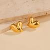 Pendientes de Corazón con Forma Especial Estilo Ins Transfronterizos para Mujer Nuevos Pendientes de Corazón de Melocotón Grandes Brillantes de Moda con Forma de Corazón Ecológicos