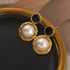 Pingente cravejado de diamantes vintage, brincos geométricos, brincos estilo palácio retrô, design de nicho, luxo leve e de alta qualidade