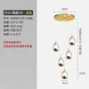 Novo Lustre de Cristal Criativo para Escada Hall de Exposição Hotel Moderno Simples Luxo Leve Escada Giratória Lustre de Linha Longa