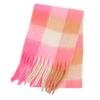 Bufanda de trenza grande para mujer, otoño e invierno, color barba gruesa, bufanda de cuatro cuadros, chal grande de doble cara engrosado, bufanda al por mayor mahaired