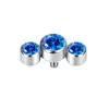 Anillo para Ombligo Roscado de Aleación de Titanio F136 con Diamante Incrustado, Cabeza de Uña con Labio de Diente Interno, Clavícula, Uña Incrustada, Uña de Diafragma para Injerto de Piel