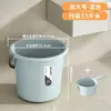 Balde de Armazenamento de Água de Grande Capacidade com Tampa, Balde de Plástico Espessado para Uso Doméstico, Conjunto de Baldes para Dormitório Estudantil, Balde para Imersão dos Pés e Lavanderia